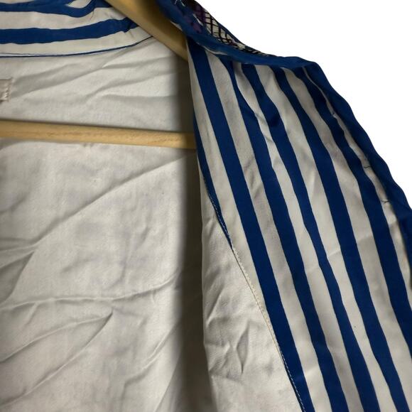 Chico’s Blue Purple Geometric Striped Open Front Jacket Size US 8 - Picture 6 of 8